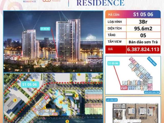 Căn hộ 3BR siêu rông dự án Sun Symphony ven sông Hàn, TP Đà Nẵng