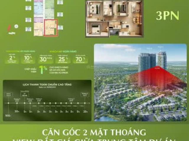 Căn hộ 3PN Eco Retreat vườn mây cuối cùng có tầm nhìn toàn dự án xanh mát giá chủ đầu tư