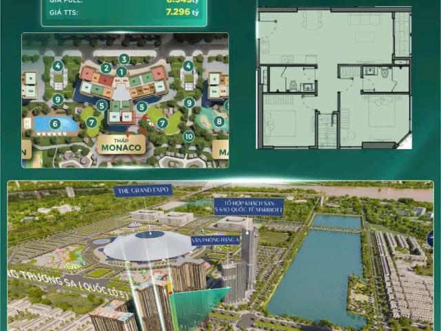 Căn hộ chung cư 2 ngủ, diện tích 72.8m2 tại chung cư The Cosmopolitan, vinhomes Cổ loa, đông anh
