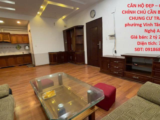 Căn hộ đẹp – giá tốt –chính chủ cần bán căn hộ chung cư tràng an, phường vinh tân, tp. Vinh, Nghệ An