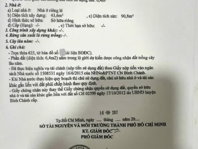 Cắt lỗ 250 triệu chính chủ bán gấp nhà Dương Đình Cúc 4x12,5m giá 855 triệu SHR ngay chợ Bình Điền