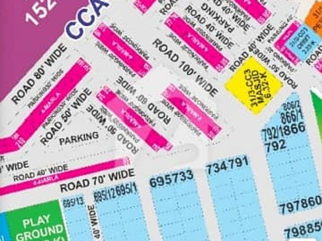 CCA3 4MARLA Commercial Plot Facing Parking