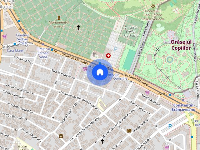 Cameră dublă spațioasă de închiriat Sector 4 apartament modern cu 3 camere