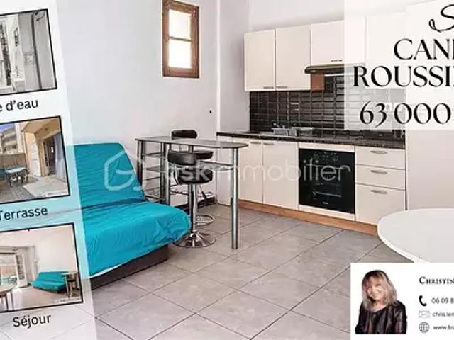 Canet en Roussillon 66140 Achat / Vente appartement 1 pièce t1 terrasse