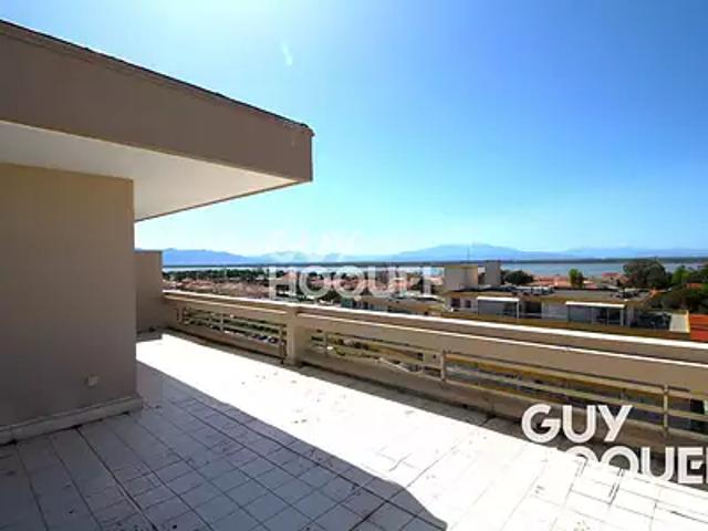 Canet en Roussillon 66140 Achat / Vente appartement 2 pièces t2 au dernier étage terrasse