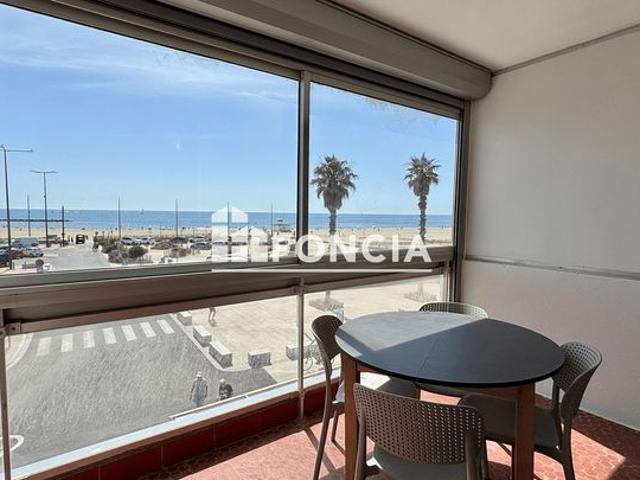 CANET PLAGE – Studio Vue Mer – Loggia 6,5 m² – Secteur Oniria / Aquarium – Résidence Ravalée