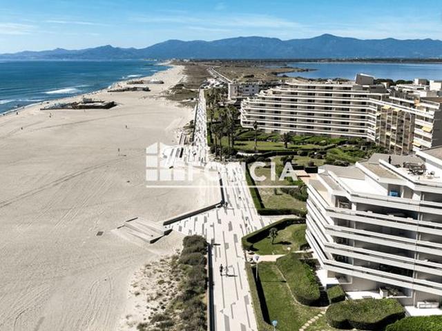 CANET SUD – T2 38 m² RDC – Extérieur 30 m² – Accès Direct Plage – Résidence avec Gardien