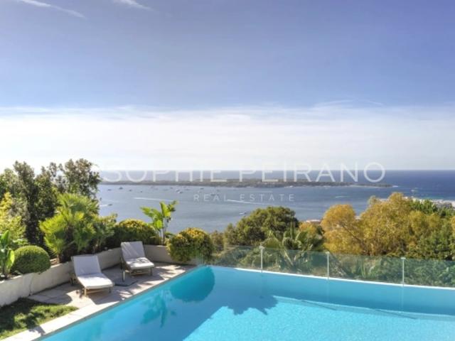 CANNES CALIFORNIE VILLA MODERNE AVEC VUE MER PANORAMIQUE