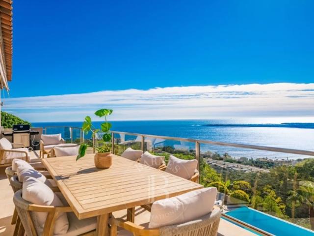 CANNES CALIFORNIE VILLA MODERNE VUE MER PANORAMIQUE