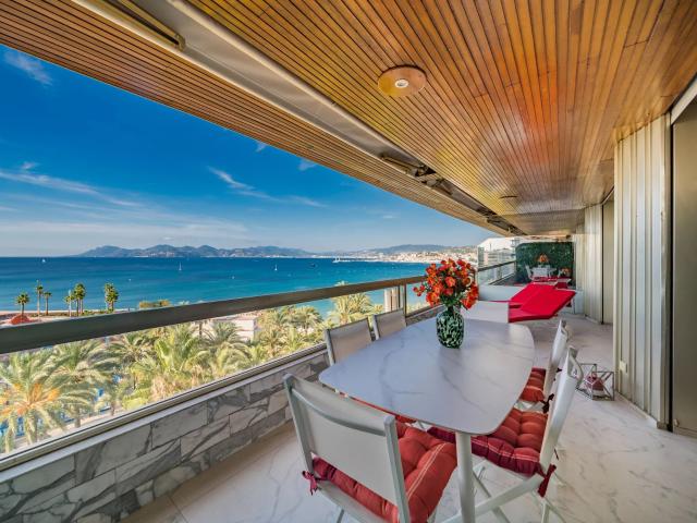 CANNES CROISETTE – APPARTEMENT 3 PIÈCES EN ÉTAGE ÉLEVÉ AVEC VUE MER PANORAMIQUE