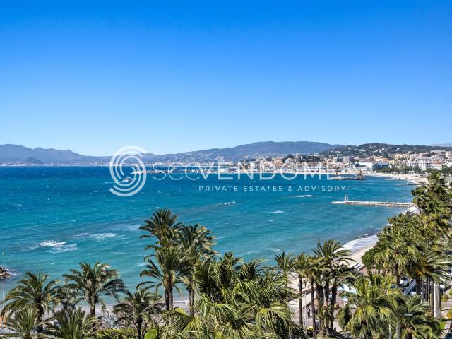 Cannes Croisette 3 Pieces Renove Vue Mer Panoramique A Vendr. 88m² Cannes