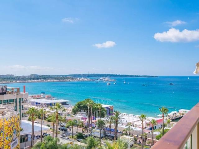 CANNES CROISETTE 3 PIÈCES VUE MER PANORAMIQUE