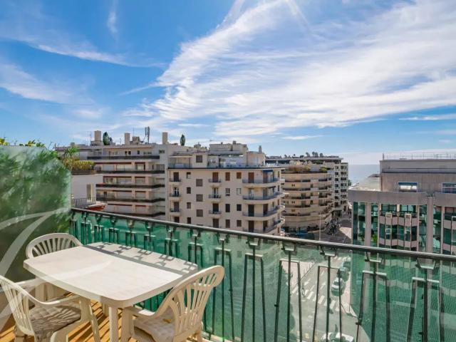 Cannes arrière Croisette aperçu mer