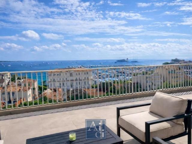 Cannes Proximité Palais des Festivals Dernier étage d'exception avec panoramas mer