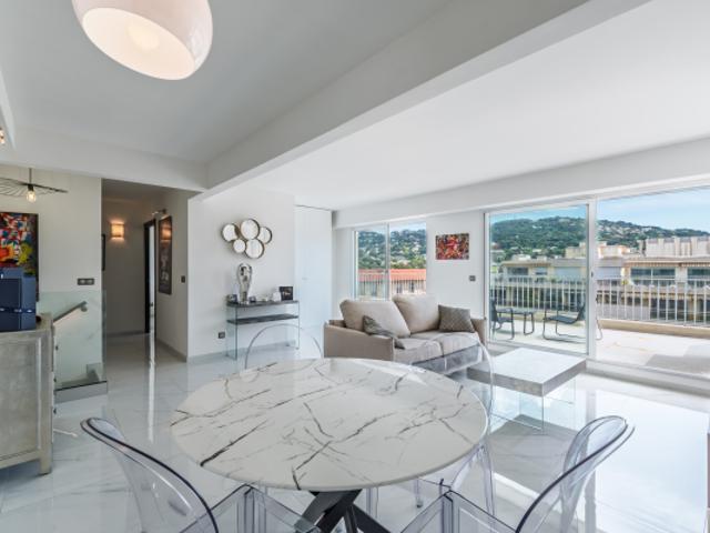 Cannes Lycée Carnot: 4 pièces traversant et rénové en roof top, 2 terrasses