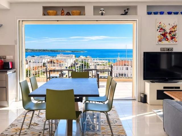 Cannes Proximité Palais des Festivals Dernier étage d'exception avec panoramas mer