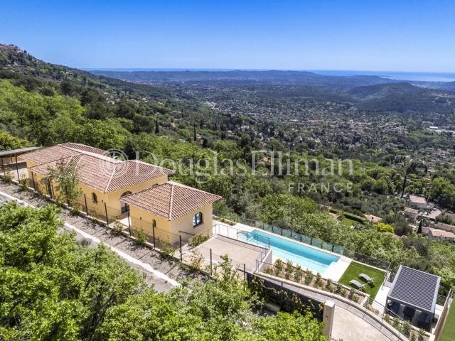 Cabris: Exceptionnelle villa neuve avec vue mer panoramique 392m² Cabris