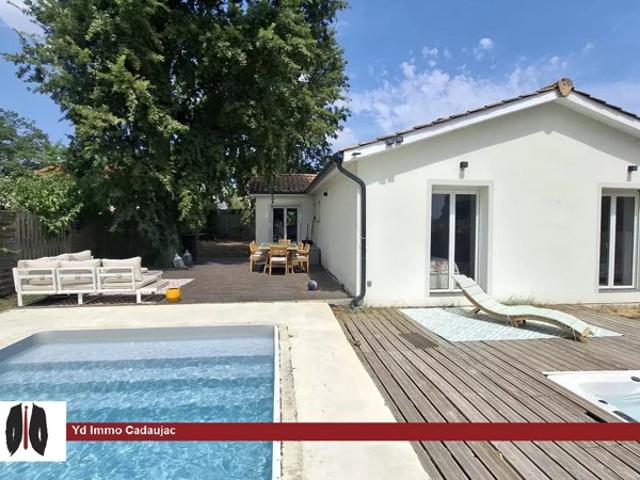 Cadaujac – Belle maison plain pied de 104 m² avec piscine et jacuzzi