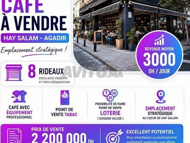 Café Rentable à Vendre – Hay Salam Agadir