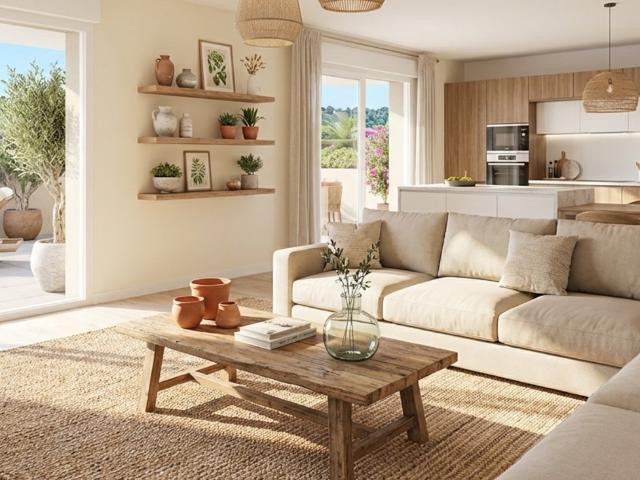 Cagnes sur Mer à 8 min à pied de la gare 2 à 3 pièces, 43 à 64 m²