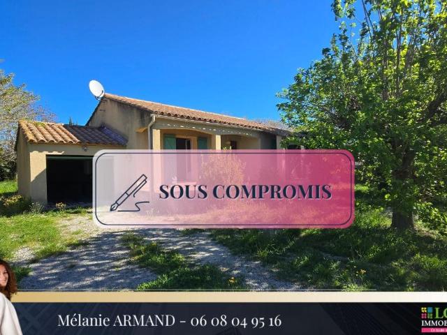 Calvisson – Villa de plain pied avec jardin et fort potentie. 74m² Calvisson