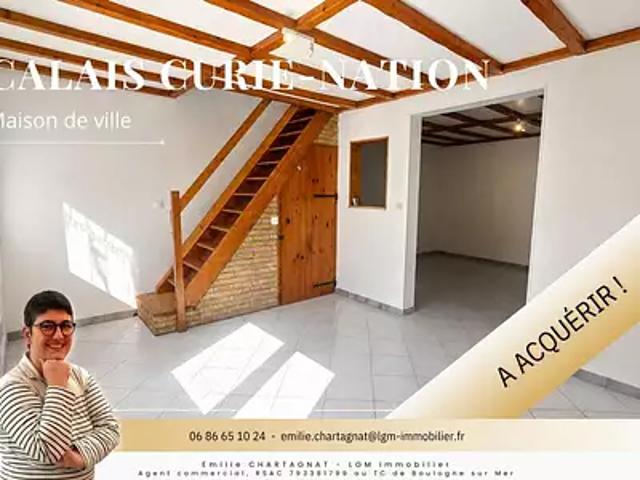 Calais 62100 Achat / Vente maison 3 pièces t3 cave