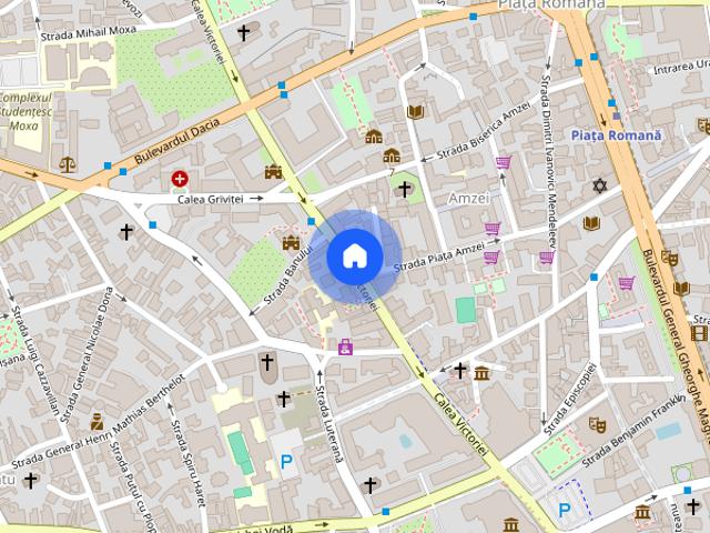 Calea Victoriei, 2 camere mobilate, etaj 7, bloc solid termoizolat