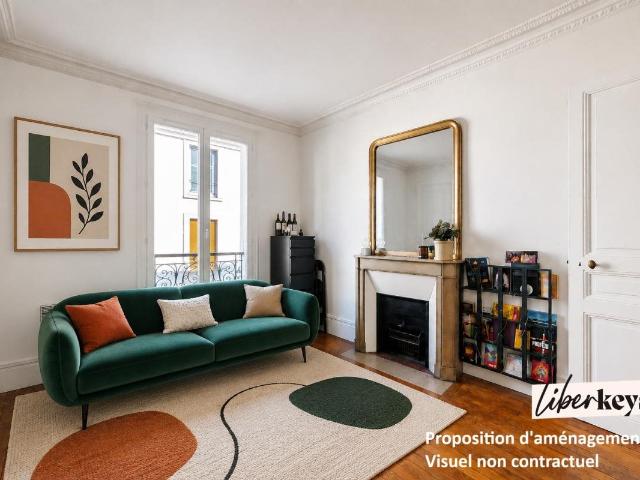 Calme, Charme & Cachet au coeur des Batignolles T2 travers. 34m² Paris 17ème