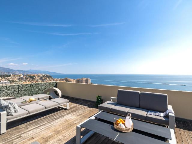 CAP D' AIL: Penthouse en duplex vue mer