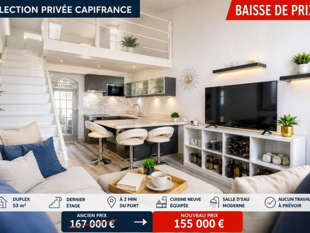 Cap d'Agde, Agde, duplex, appartement, T2, T3, dernier étage. 52m² Agde Cap d'Agde