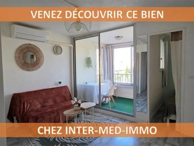 A Vendre Le Cap d’Agde 34300 – secteur Avant Port À 2 minutes de la plage ! Studio avec cabine fermée et parking privatif