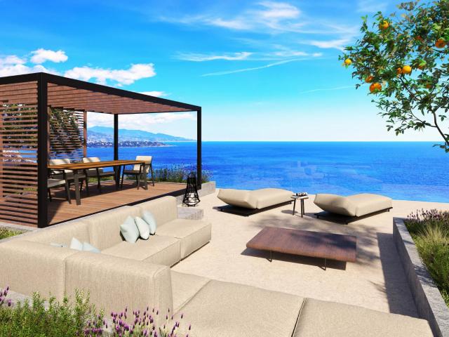 CAP D'AIL Région PACA Vente Appartement 4 pièces neuf de prestige Dernier étage Vue mer