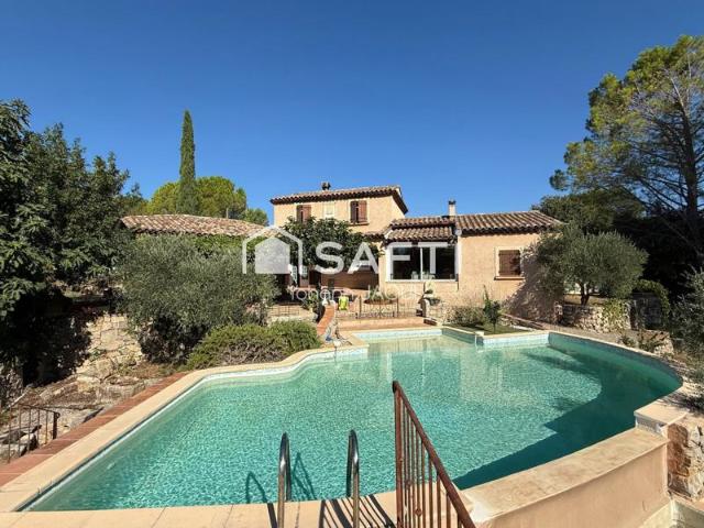 Carcès – Maison plein sud avec piscine et fort potentiel d'évolution sur 2 500 m²