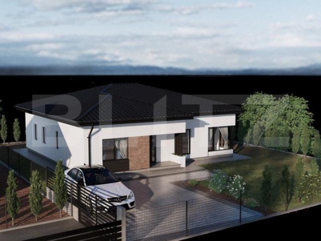 Casa moderna pe un singur nivel, 4 camere, 120 mp, Bistrita