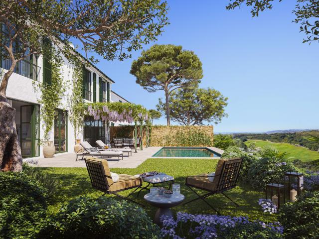 Casa adosada con arquitectura andaluza e interiores contemporáneos en Finca Cortesín Resort Casares