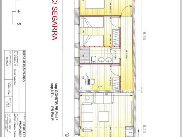 Casa adosada en venta en calle Segarra de la, Sabadell, de 70 m² 3 habitaciones por 314.000