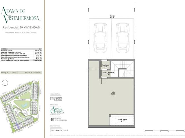 Casa adosada en venta en Alicante, Vistahermosa. RESIDENCIAL ADOSADOS Y PAREADOS ADAMA DE VISTAHERMOSA ALICANTE. Casas adosadas.