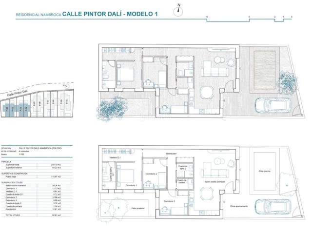 Casa adosada en venta en Nambroca. RESIDENCIAL ITZIAR. Chalet en una planta de Obra Nueva. Nambroca. Casas adosadas.