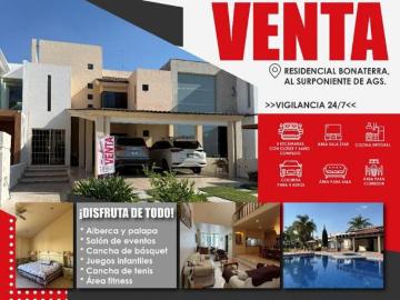 CASA AMUEBLADA EN VENTA EN RESIDENCIAL BONATERRA AL SUR DE LA CIUDAD DE AGUASCALIENTES