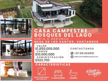 Casa campestre en arriendo o venta, Los santos