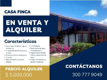Casa campestre en arriendo o venta, San félix