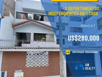 CASA con 3 departamentos independiente urb San Felipe Comas