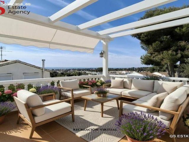 Casa con piscina y vistas al mar y montaña en la zona de Rectoret de Cunit