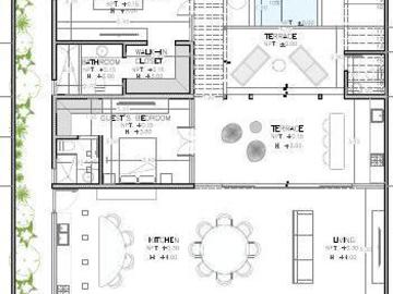 Casa de Autor 525m2 de 1 Planta con Alberca en Privada Residencial El Arca