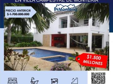 Casa de campo de alto standing de 4 dormitorios en venta Montería, Colombia