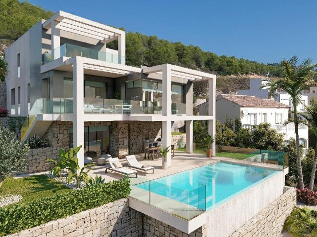 Casa de lujo de 3 plantas, con maravillosas vistas panorámicas al mar, en Calpe