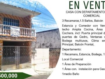 Casa de 3 habitaciones con departamento adicional y local co