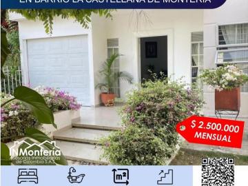 Casa en arriendo Calle 61a 8 16, La Castellana, Montería, Córdoba, Col