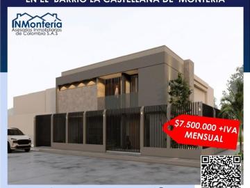 Casa en arriendo Calle 61a 8 16, La Castellana, Montería, Córdoba, Col