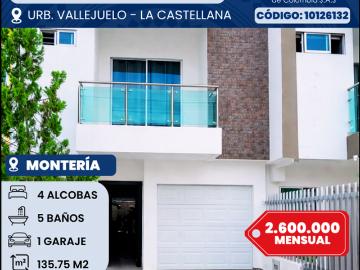 Casa en arriendo Calle 61a, La Castellana, Comuna 8, Perímetro Urbano Montería, Centro, Córdoba, Rap Caribe, 230002, Colombia